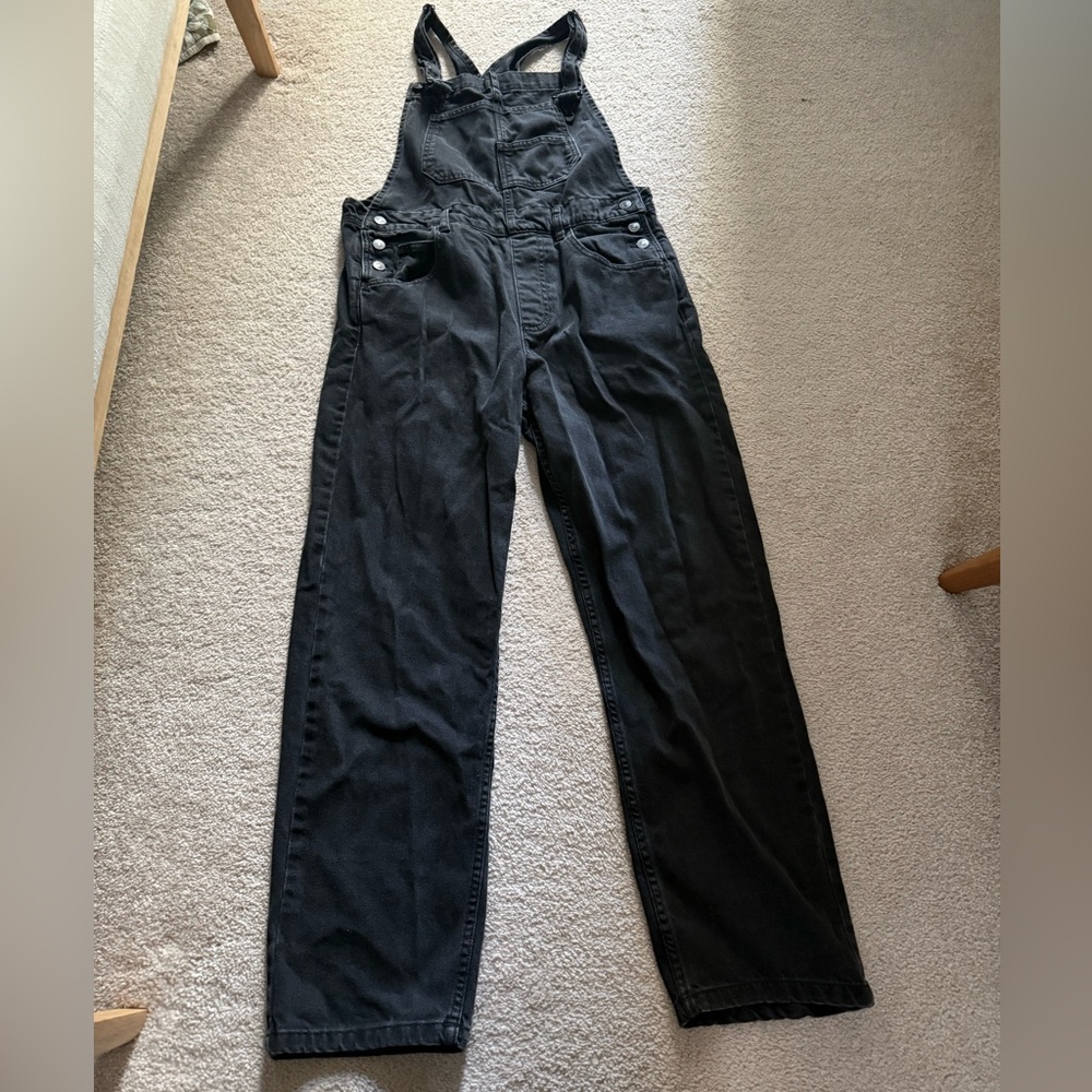 We The Free Charcoal Denim overalls